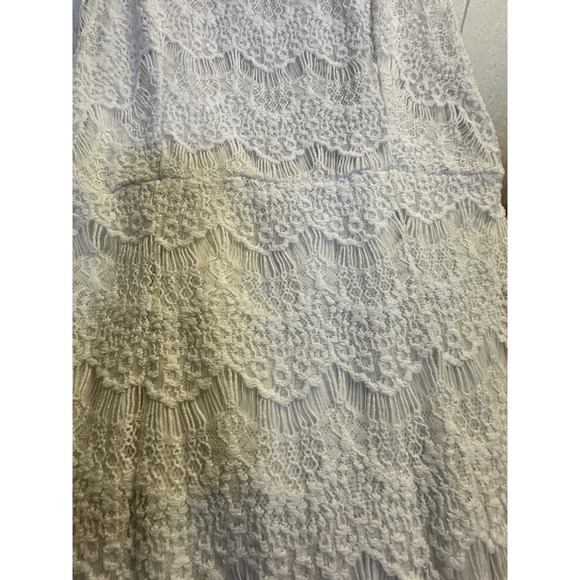 FREE PEOPLE Intimately Womens Large Dress White Lace Sleeveless SEXY Open Back - Picture 4 of 10